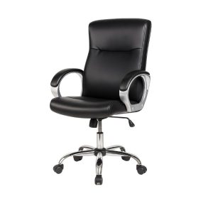 Silla-Sillón Ejecutivo 6310 para oficina en tapiz negro